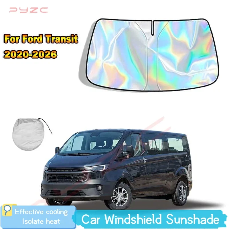 For Ford Transit 2020-2026 Car Windshield Sunshade Cover Front Window Sun Shade Visor Auto Interior UV Protection Cool Down