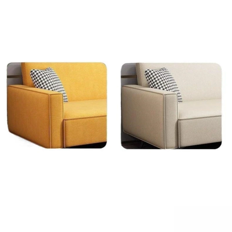 

Modern simple cat paw leather foldable sofa bed