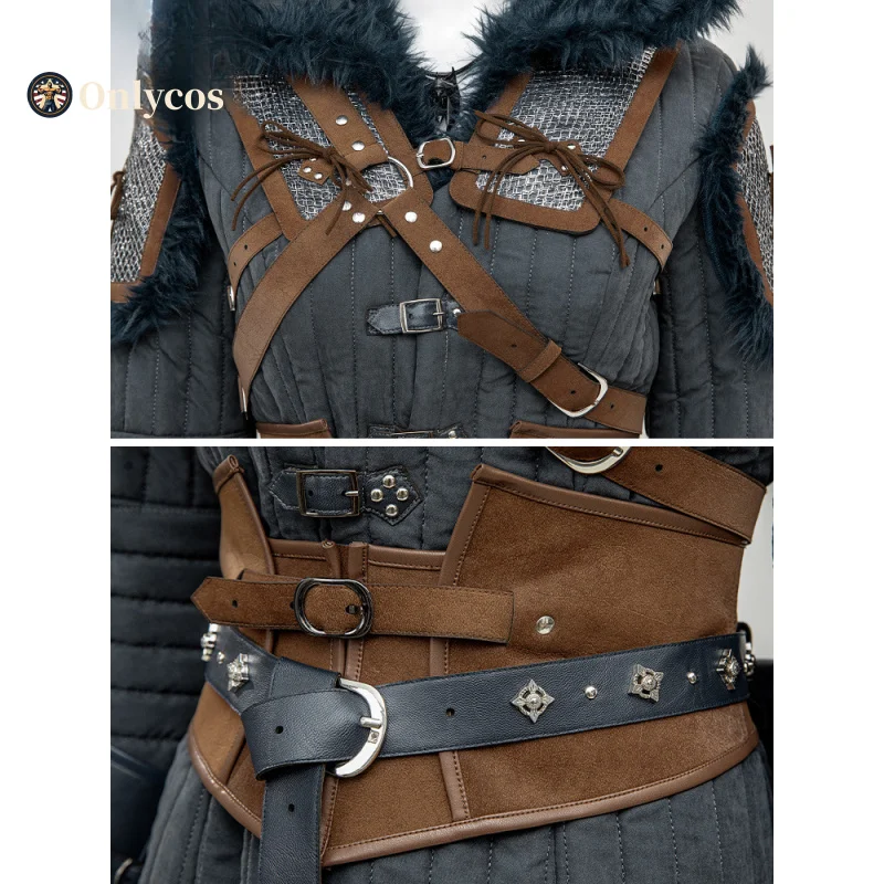 زي سيري كوسبلاي ذا ويتشر 4 مجموعة كاملة زي موحد للعب الأدوار لحفلات الهالوين كرنفال للنساء والفتيات مصنوع حسب الطلب