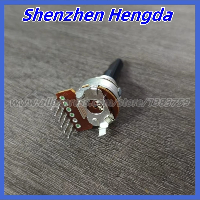 1 Piece 161 Type Vertical Dual Channel Potentiometer B1K B5K B10K B20K B50K B100K D Handle Length 25mm 6-pins