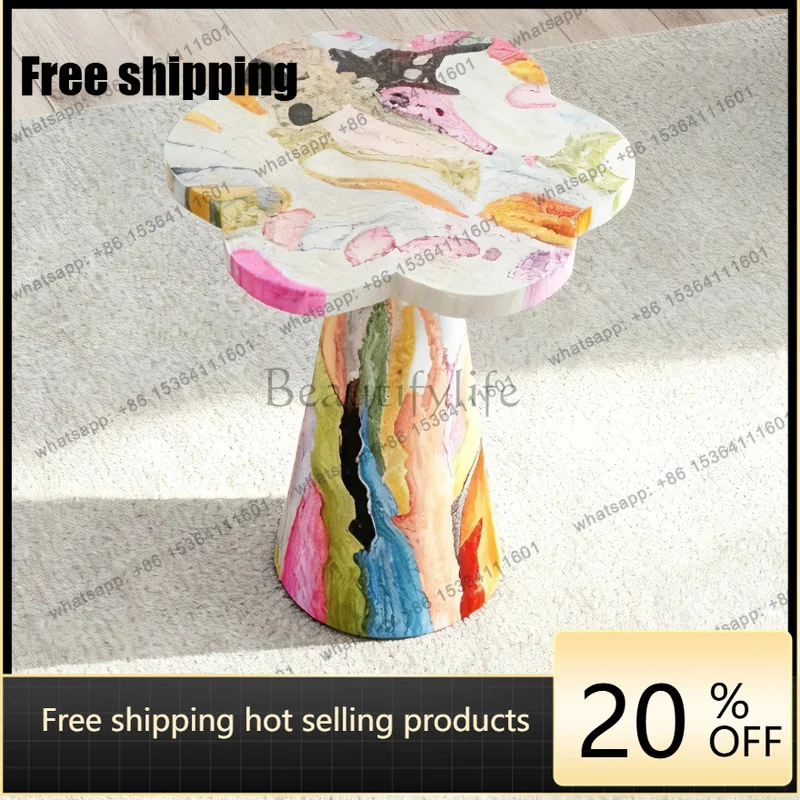 Zj. Color abstract art petals hand-painted edge few living room sofa corner few designer models