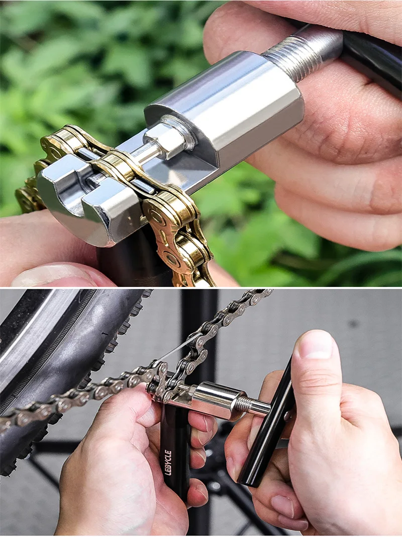 LEBYCLE Verbessertes Aluminium-Kettenbrechwerkzeug, 1-12-Gang Mountainbike- und Rennrad-Kettenstift-Entferner & Installationswerkzeug – Detail 10