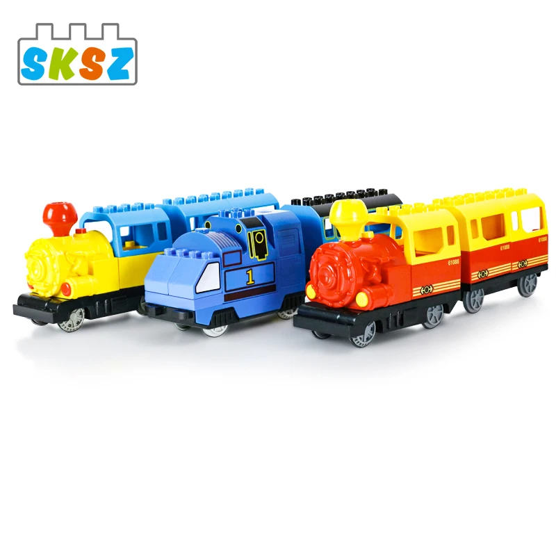 Bricks Train for Big Size Diy Track Accessories Electric High-Tech Assembly Building Blocks Kids Education Toys Birthdays Gifts