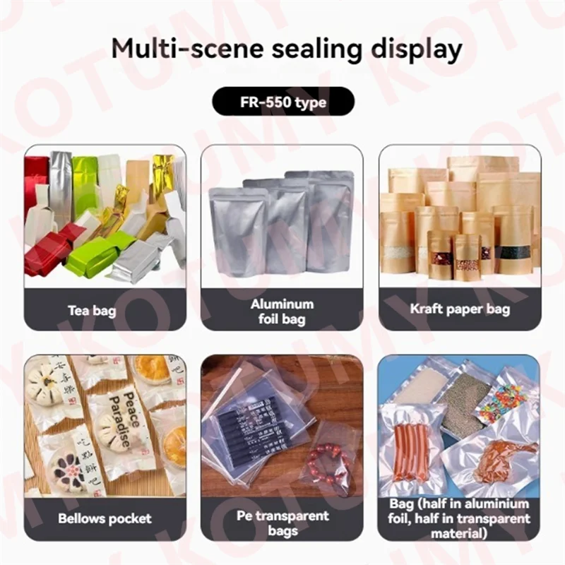 Small Household Mooncake Snack Packaging Bag Sealing Machine FR-550 Automatic Heating Sealing Machine