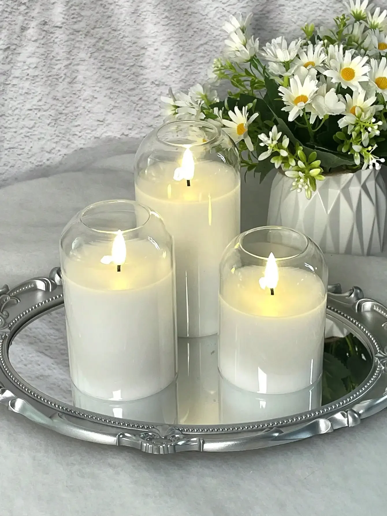 3-Pack Timed Remote Control Flameless Candle Lights, Battery Operated Wish Candles With Warm Flame Effect; Ideal For Home, Bedroom, Wedding, Proposal, Christmas, Halloween And Corporate Dinners