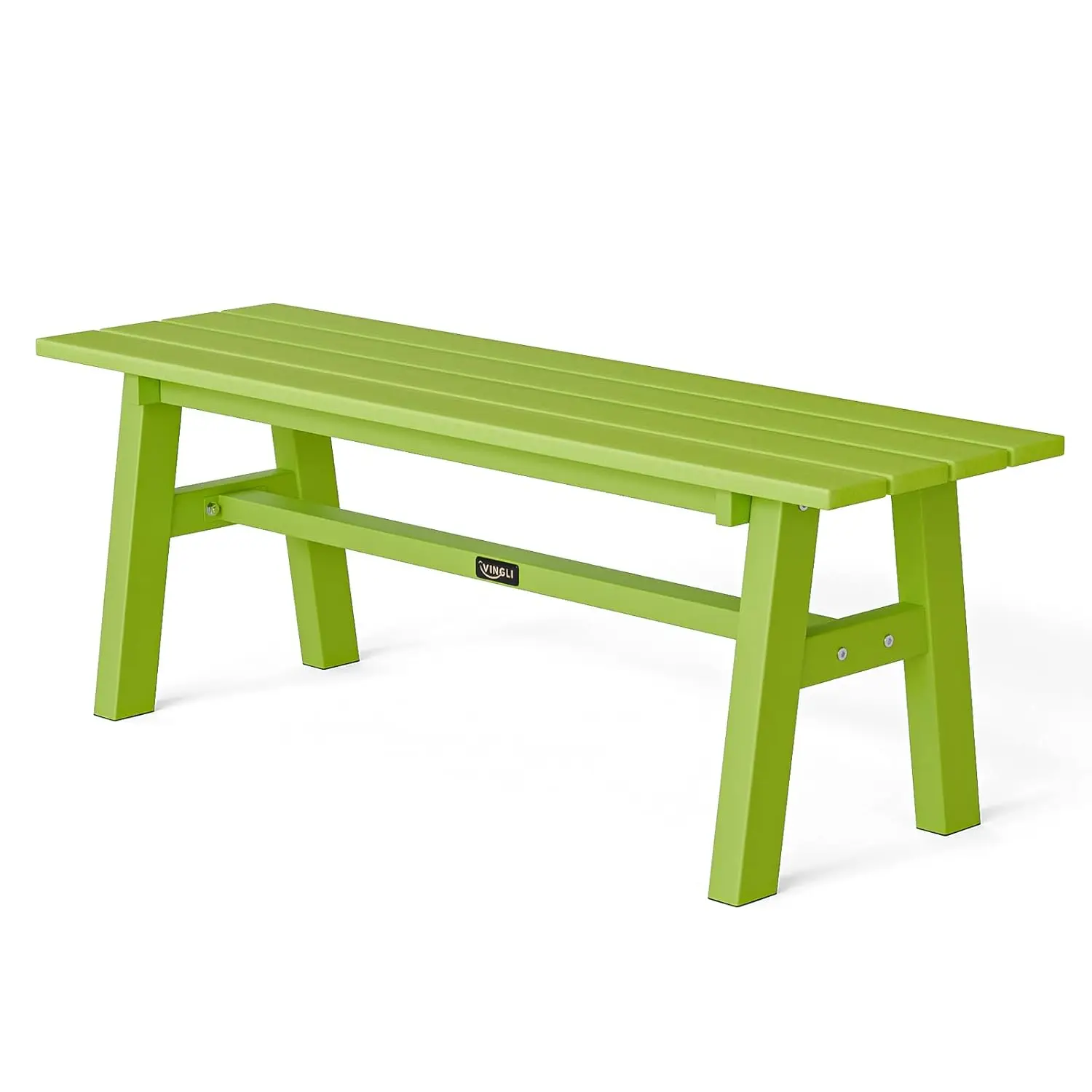 

47” Outdoor Bench Garden Bench HDPE Porch Bench w/Metal Legs, Poly Lumber Patio Bench, 660 LBS Capacity Outdoor, Customized