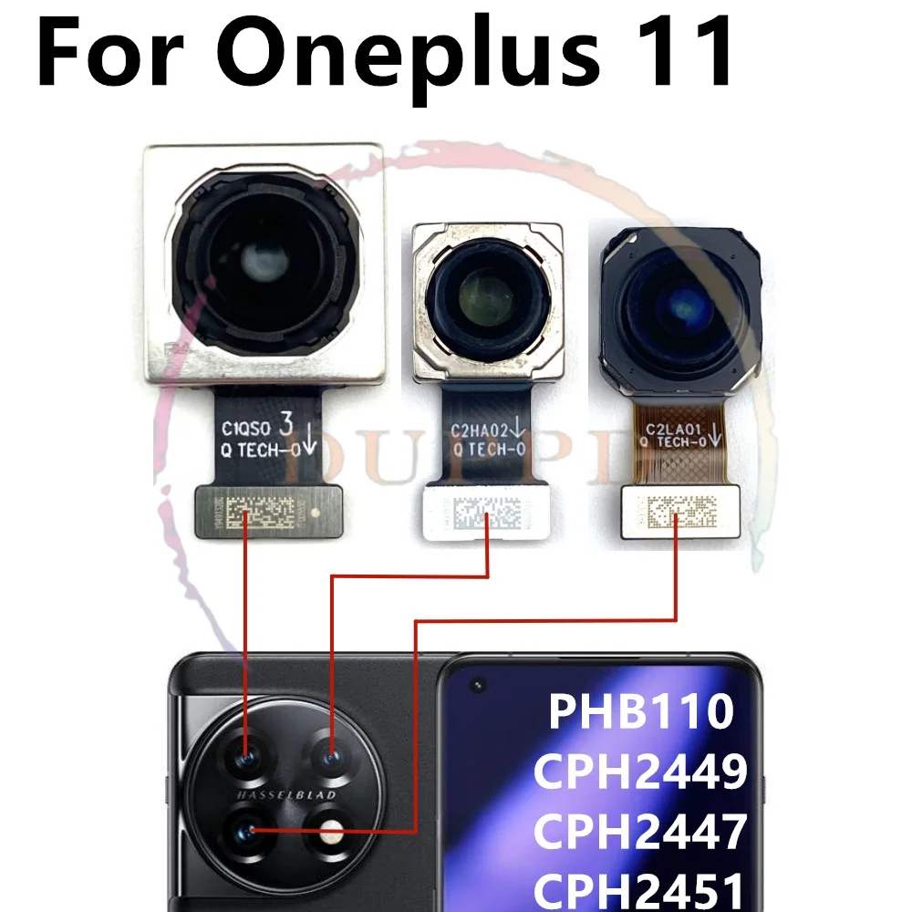 

Оригинальная передняя задняя камера для Oneplus 11 11R, передняя часть для селфи, широкая задняя часть, модуль основной камеры, гибкие запасные части для ремонта
