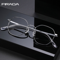 FIRADA Fashion Comfort Business Glasses Retro Luxury Metal Eyewear Optical Prescription Eyeglasses Frames For men women 121222-C