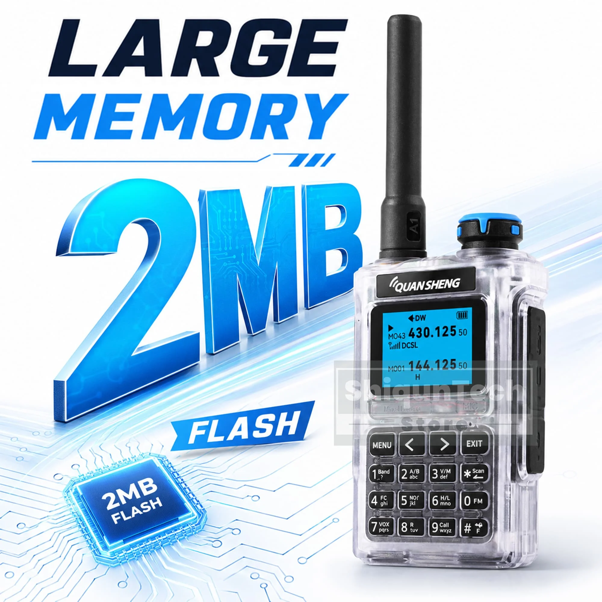 QUANSHENG UV-K1 Air Band Walkie Talkie UHF VHF FM Wireless Frequency Copy 2MB Flash USB-C Charging Long Range Mini Two Way Radio