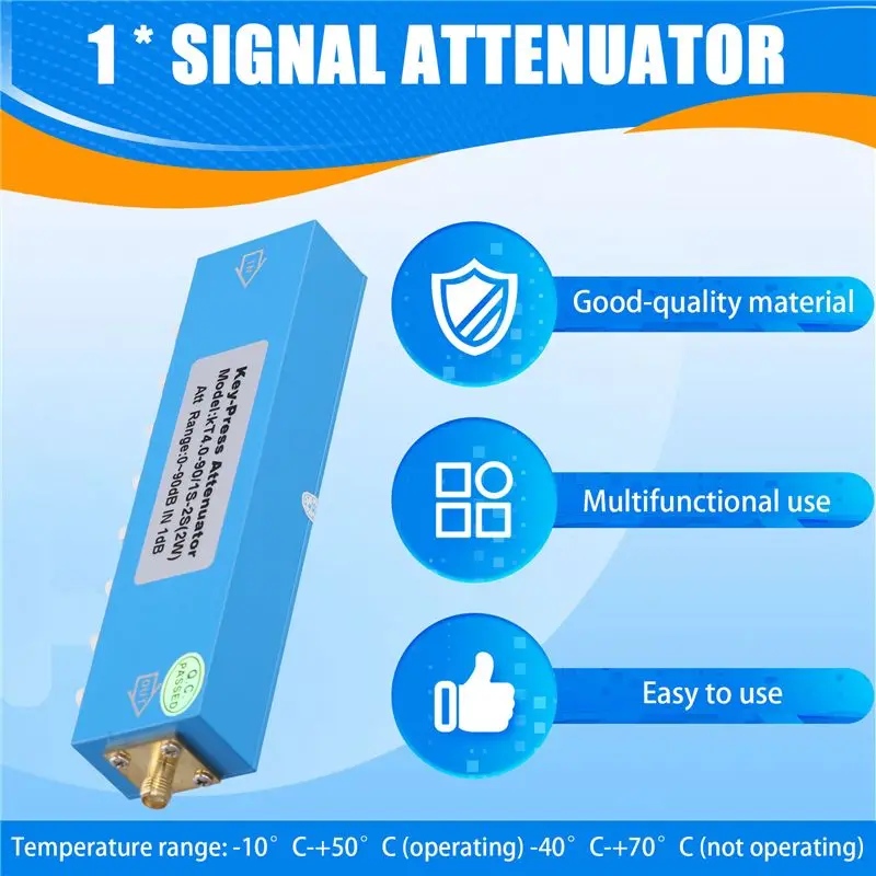 [A92Z!NEW】 For Network Communication SMA/N Adjustable RF Signal Attenuator 0-90Db 2W DC-4G External Thread Inner Hole