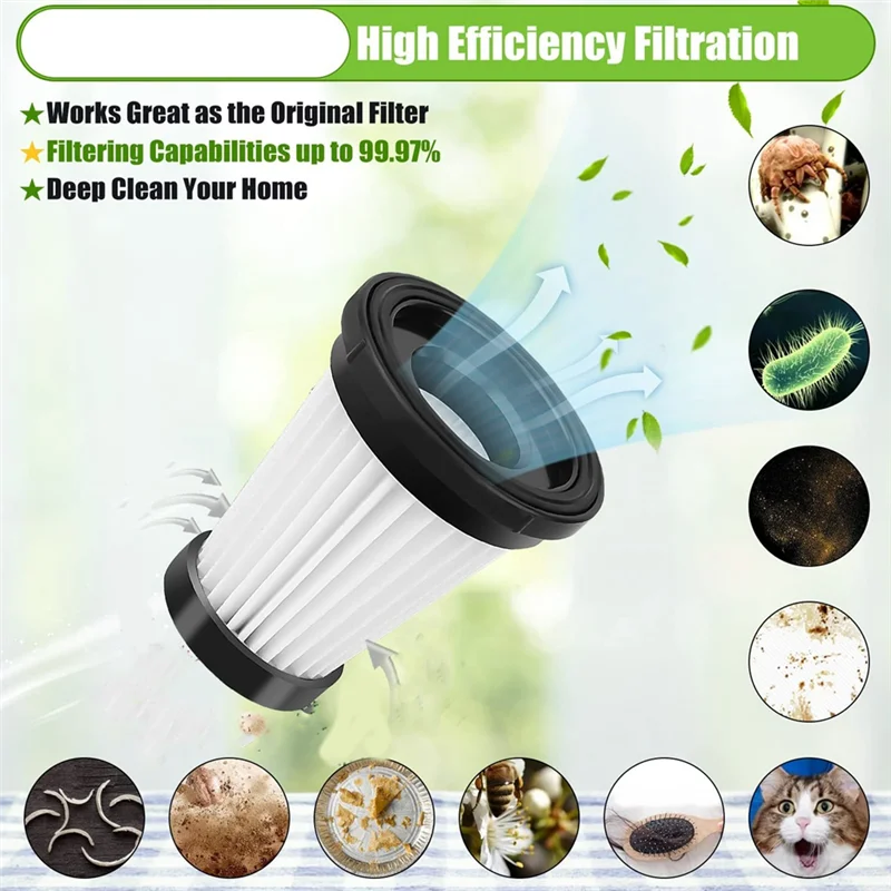 Filtro de EQAZ-HEPA para MOOSOO K12 K12Pro K13 para Genius Invictus One 1,0 X7 2,0 aspiradora de mano reemplazo inalámbrico