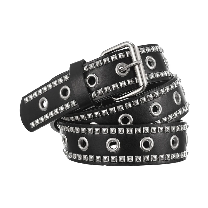 Moda nova bronze bala cinto de metal cinto masculino e feminino punk ferragem jeans cinto y2k cinto designer cinto feminino