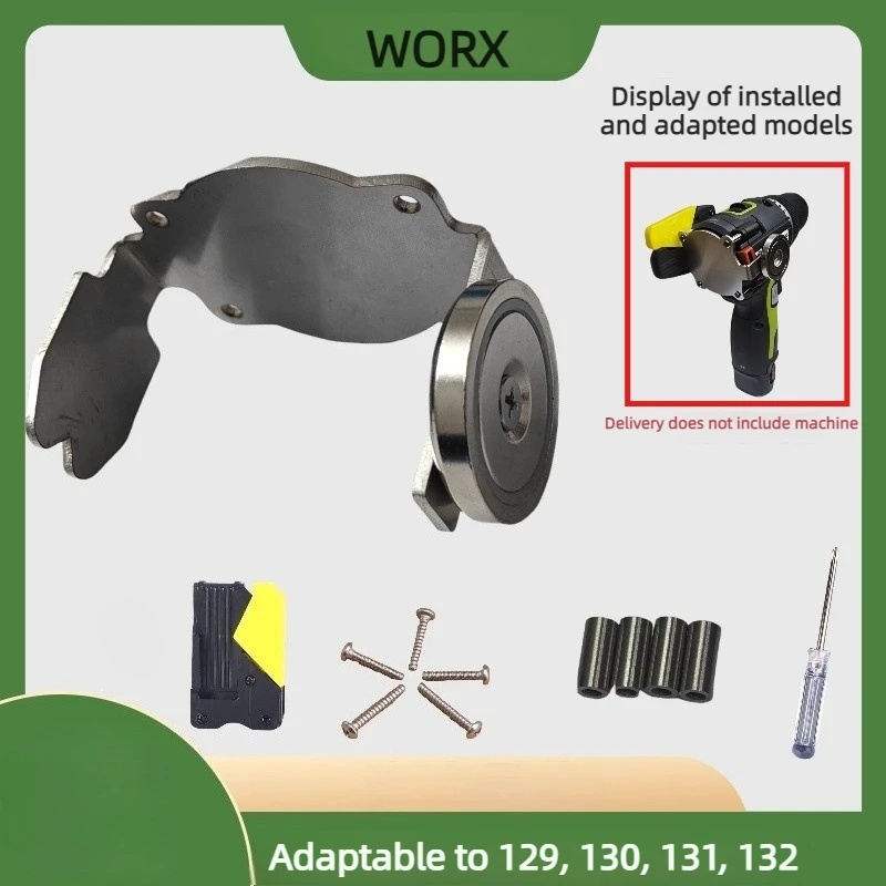 Magnetic Bit Holder Quick Hanging Bracket Modification Kit for WORX WU129 WU130 WU132 Cordless Drill Portable Drill Quick Hang