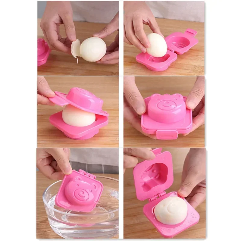 1/6 Pcs Boiled Egg Mold Cute Cartoon DIY Egg Ring Mould Bento Maker Cutter Decoratin Rice ball Kitchen Accessories For kitchen