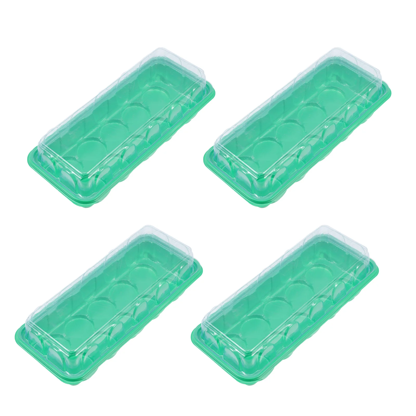 

4Pcs Garden Planting Tray Premium Plastic Germination Container for Seedlings Starter Box Reusable Drought Resistant