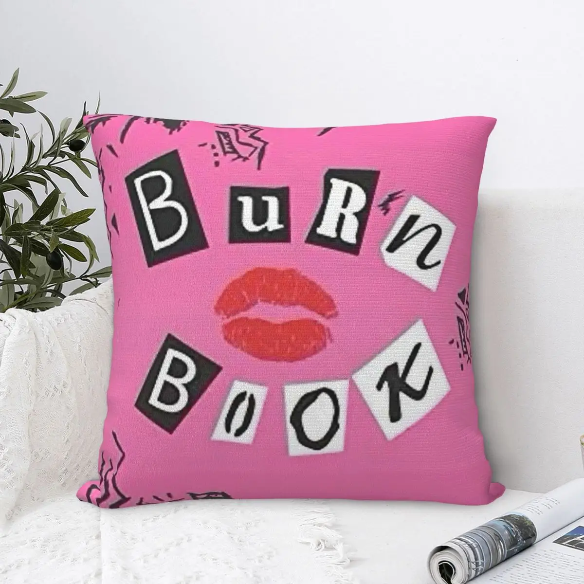 

Наволочка для подушки Mean Girls Burn Book, удобная декоративная подушка для дивана, декоративные подушки, используемые для дома, спальни, гостиной