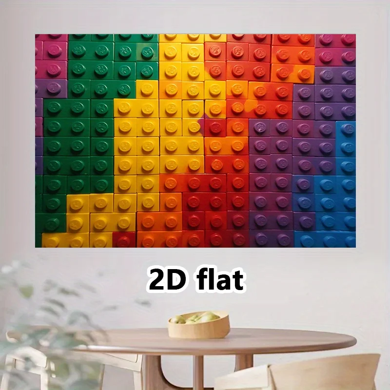 لافتة حفلات - خلفية من الطوب المتشابك بنمط كتلة، ترتيب جو عيد الميلاد المزخرف بالبوليستر