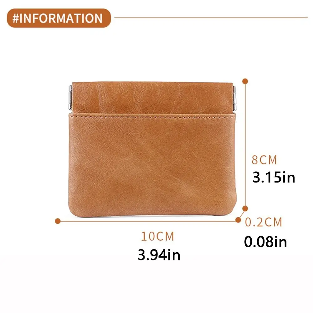 Oil Wax Leather Male Wallets Casual Soft Waterproof Headphone Bag Cowhide High Quality Fabric Card Bag Men