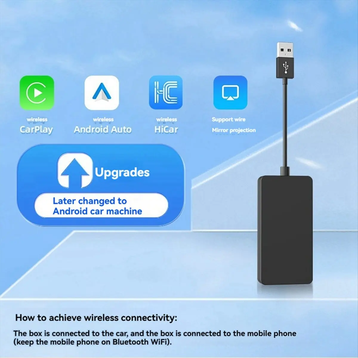 Super Sale Wireless CarPlay Dongle for Android Car Wireless Android Auto Car Play IOS Mirror Screen USB Adapter CCPA
