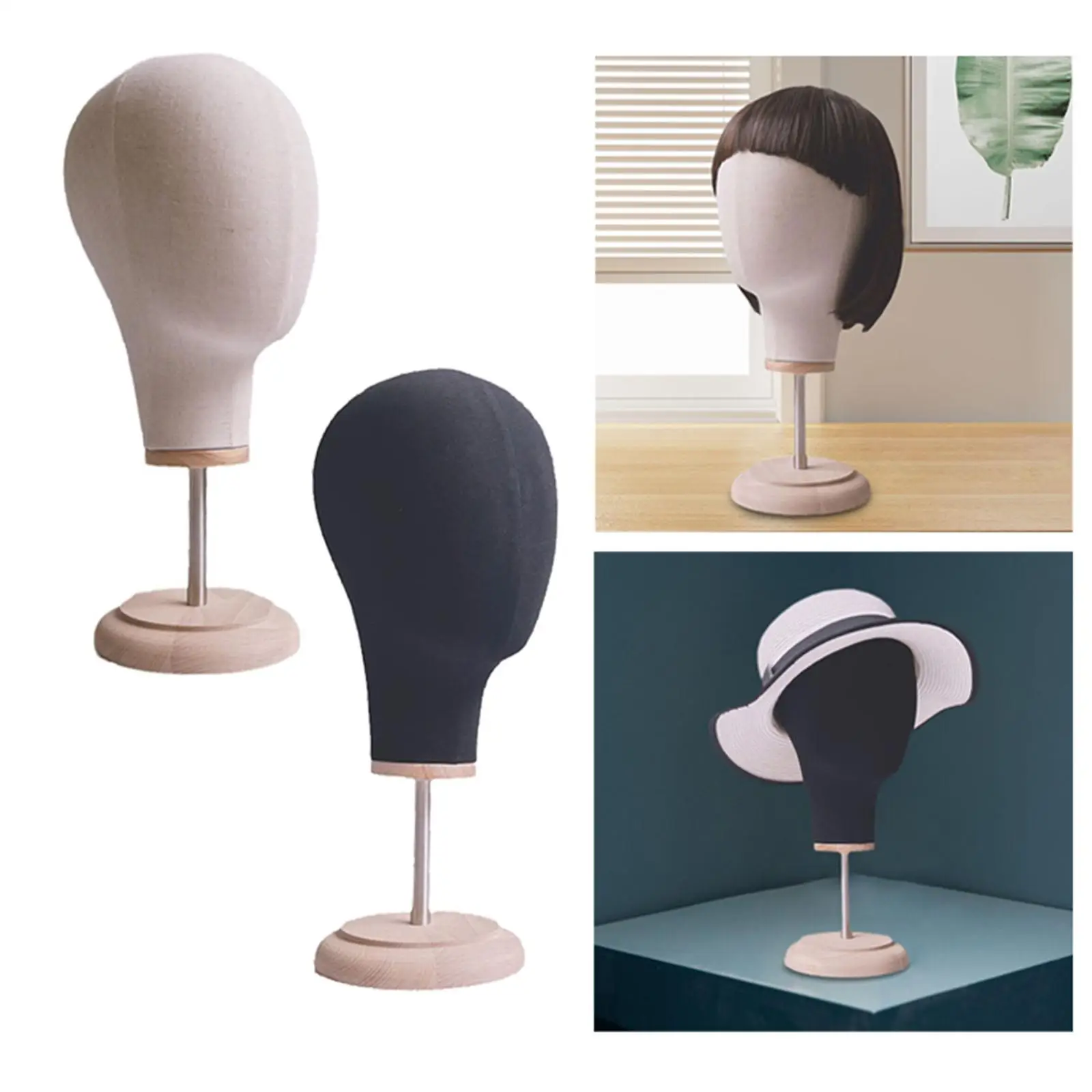 Présentoir de Chapeaux de Perruque T1, Tête de Mannequin, Rangement de Casquettes, pour le vaccage du Style, la Formation de Coiffeur, Styliste Nik