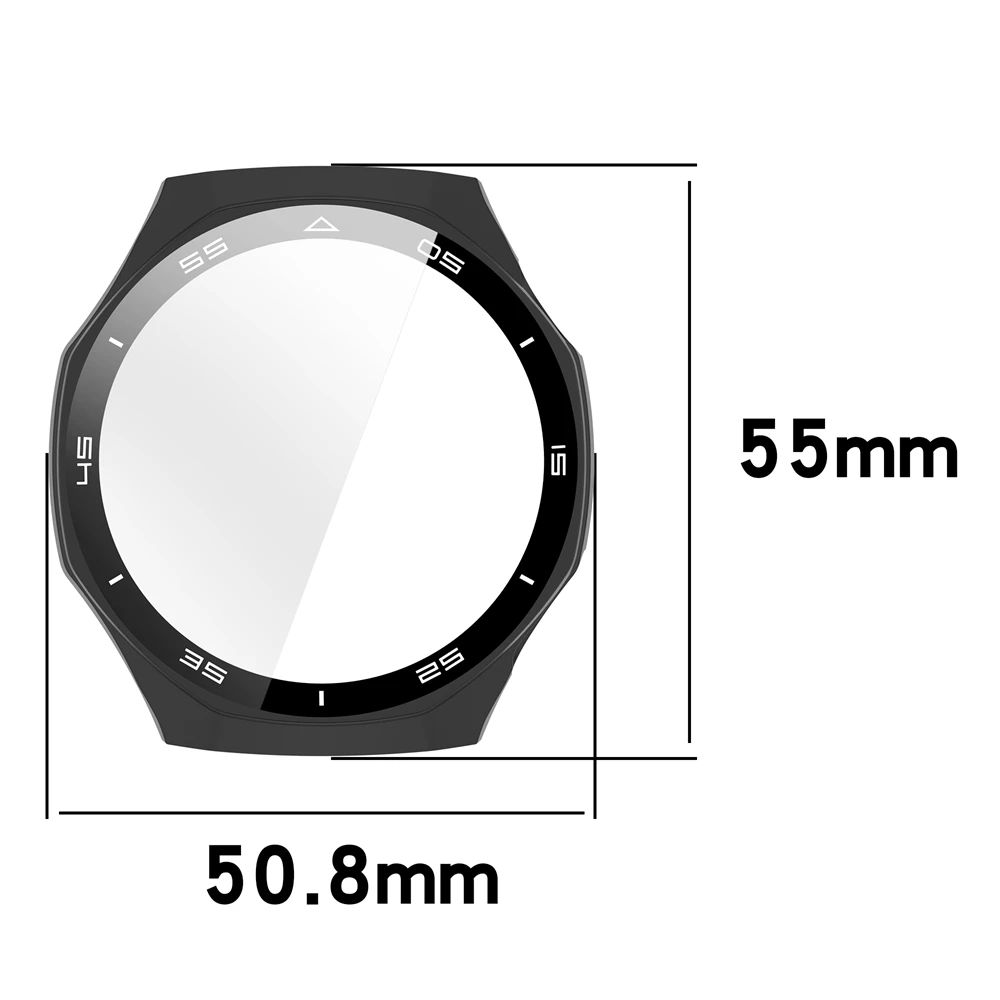 Boîtier PC pour Huawei Watch GT6 Pro 46mm, housse complète avec lunette en verre trempé, Protection contre les rayures