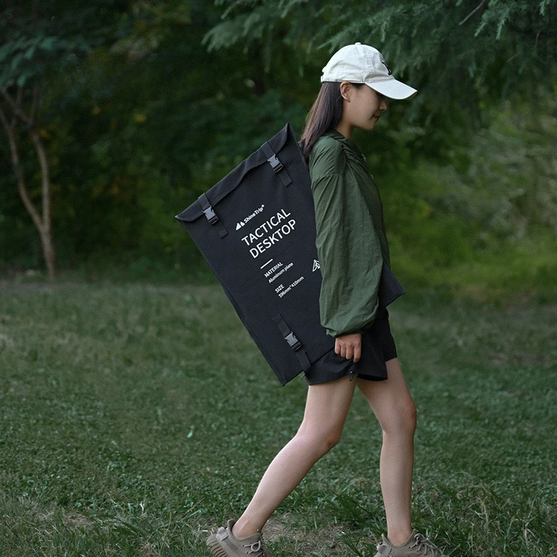 Tactical Folding Table Portable Multifunctional Combination Table Lightweight Aluminium Alloy Picnic Camp Table Army Green Style