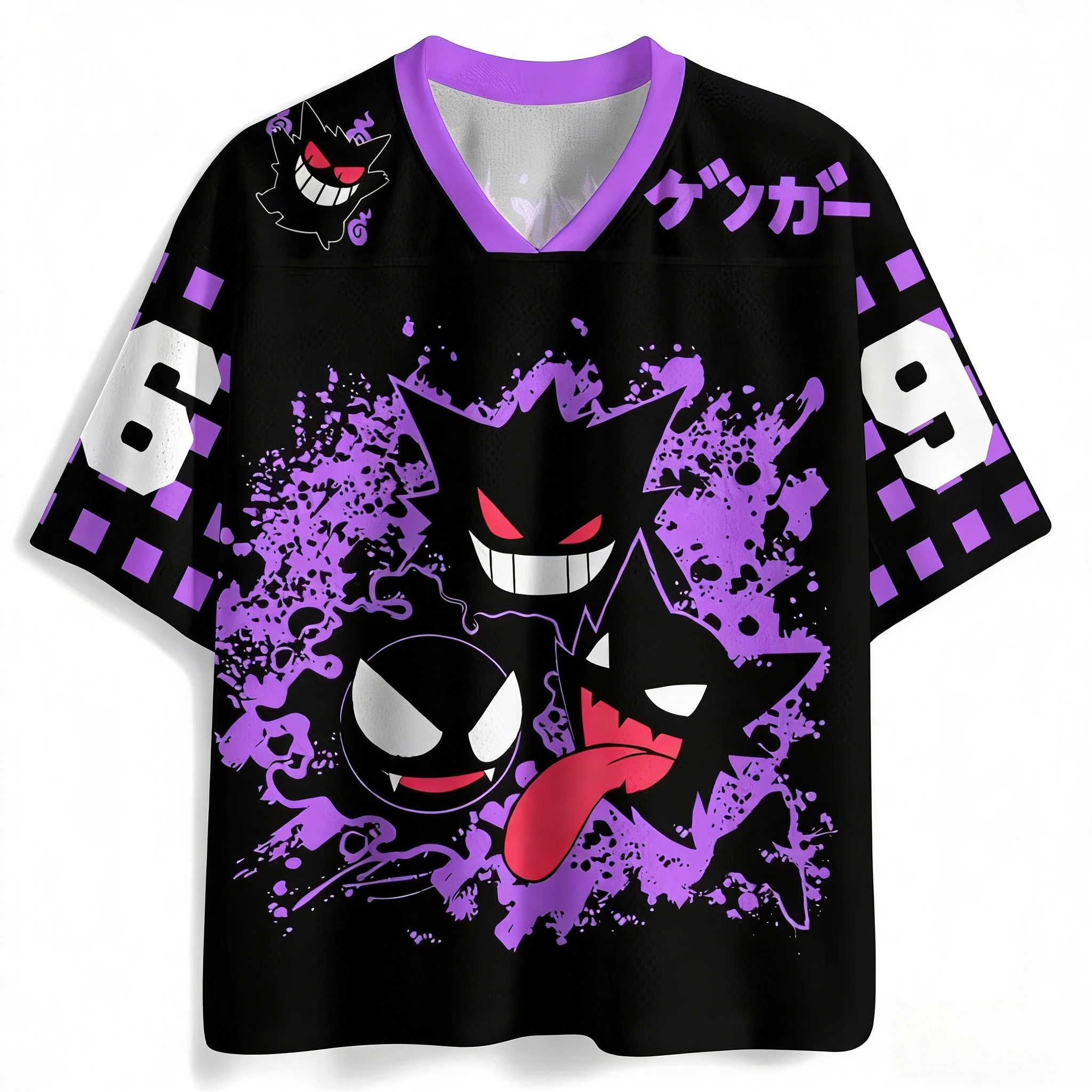 2026 Sommer Anime Retro Cosplay T-Shirt für Herren, Übergroß, 3D-Druck, Kurzarm, Unisex, für Kinder, Sport-Shirt