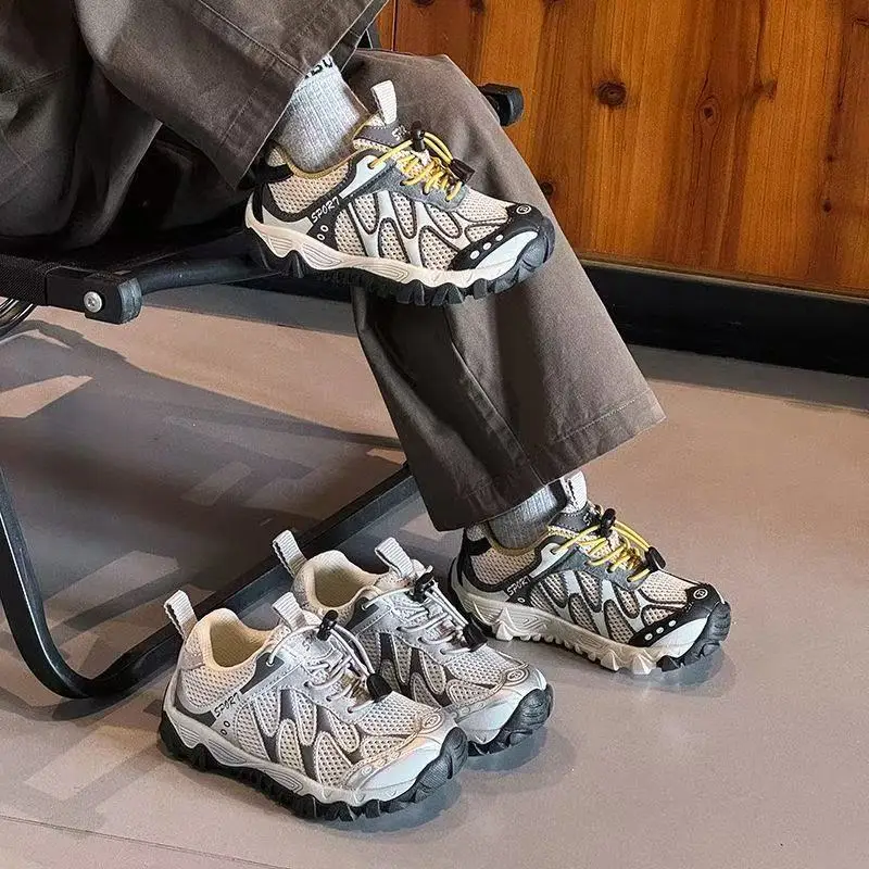 

Детские кроссовки KPOP из кожи для весны-осени 2026: дышащие, нескользящие, модные, для мальчиков и девочек, для улицы