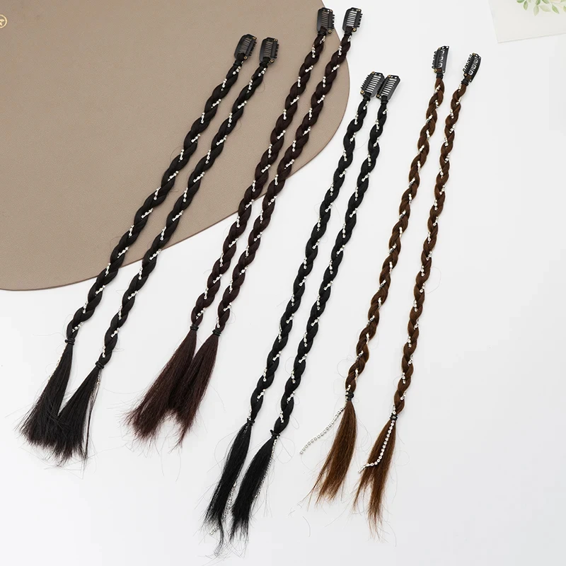 

New Hair Clip Mini Wig Chinese Natural Simulation Women Twisted Braid Hair Clip Temperament Sweet Simple Fashion Headwear