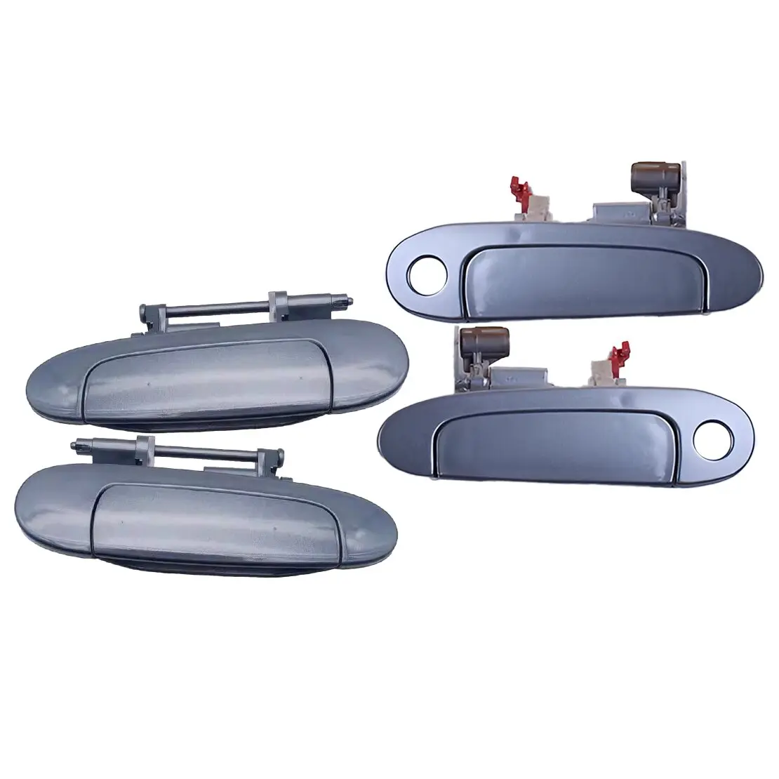 

1 Set Car Front Rear Left Right Outer Exetrior Side Door Handle Fit for Toyota Echo 2000 2001 2002 2003 2004 2005 VELA Grey