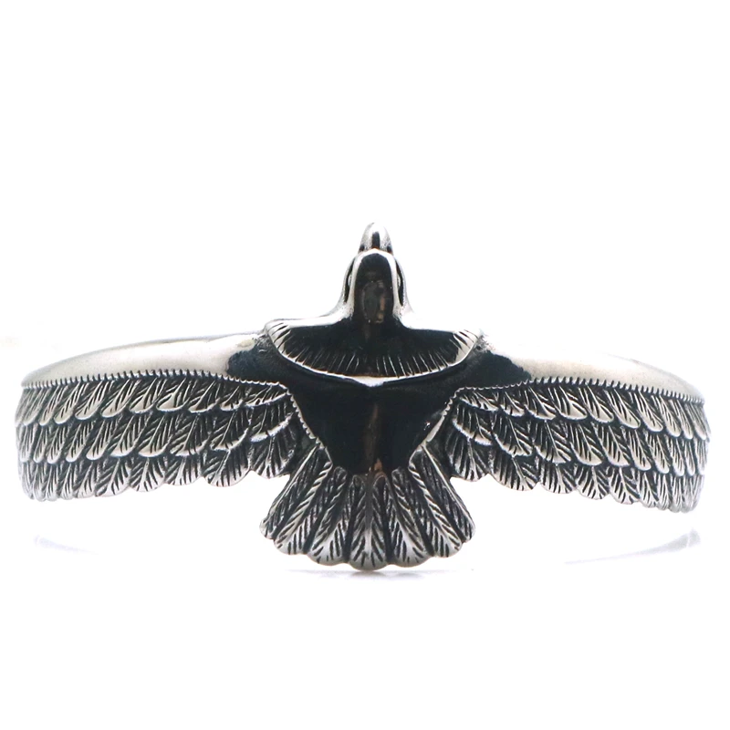 Unisex 316L Stainless Steel Eagle Biker Rider Bangle Newest