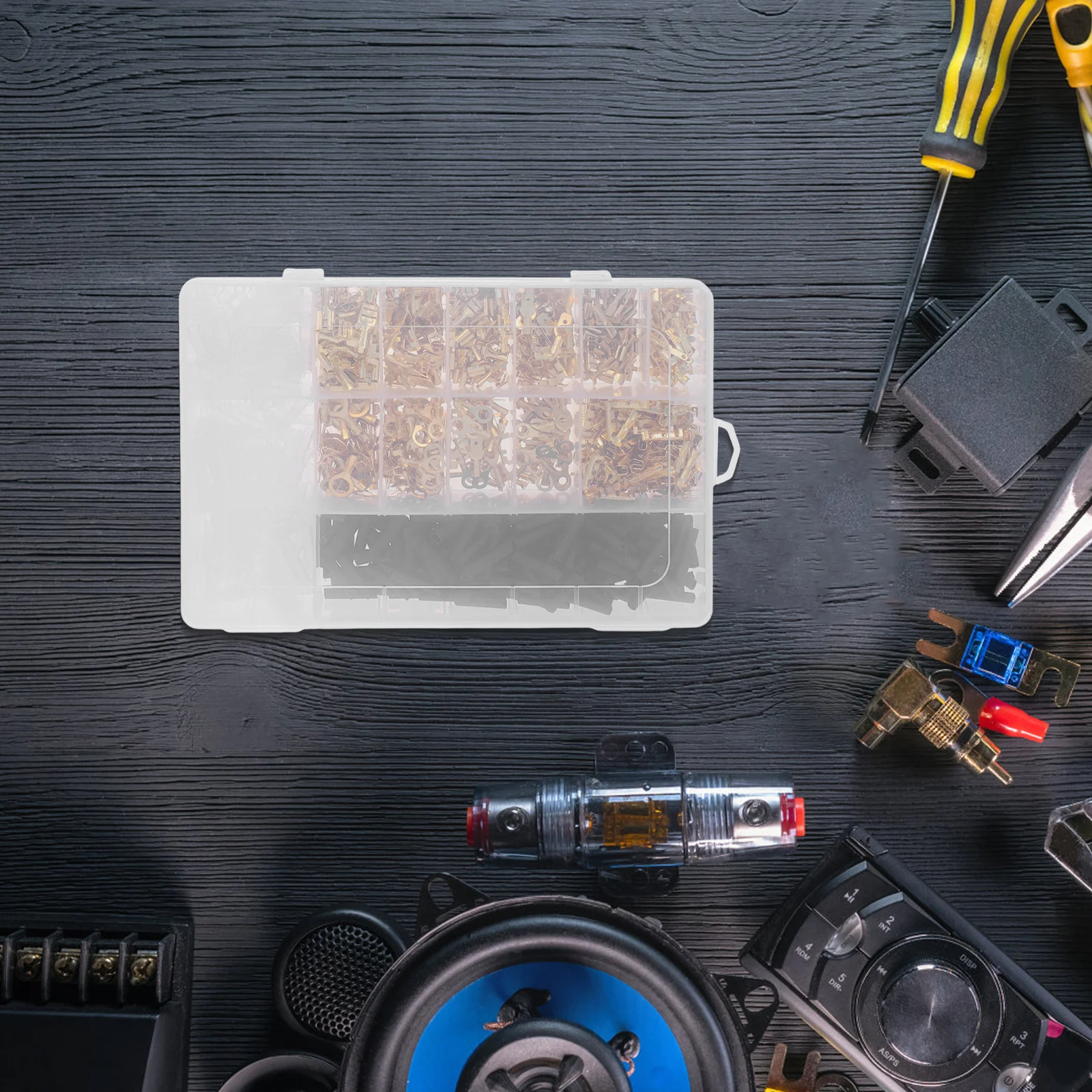 

1050pcs Brass Spade Connectors Insulated Male Female Wire Terminals Crimp For Electrical Wiring Car Audio Speaker