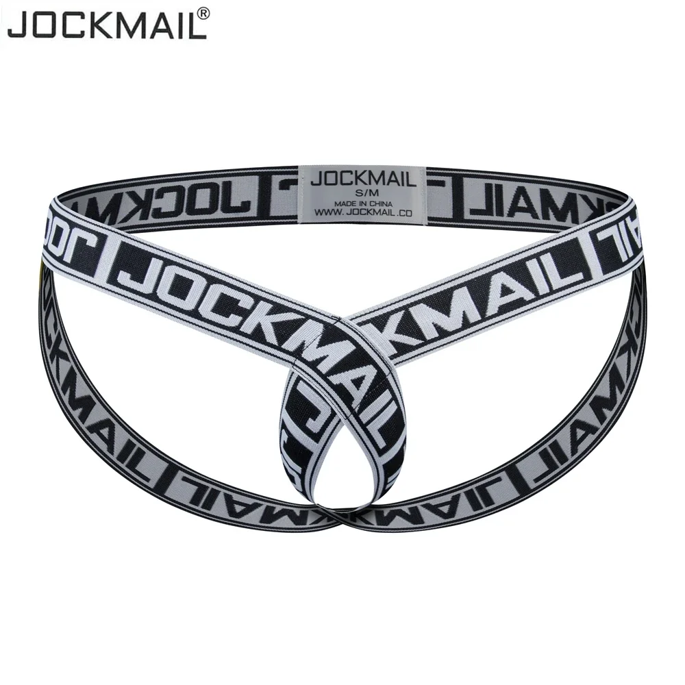 JOCKMAIL Cockstraps Men Underwear Sexy Jockstrap Pouch Cuecas Fashion Letter Elastic Thongs Underpants Gay Slip Homme Srting