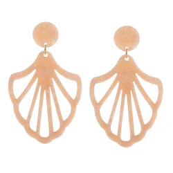 New Fashion Dangle Earring Colorful Acetate jewelry Shell Tortoiseshell Women's earrings Flamenco Dancers Accessories Wholesale