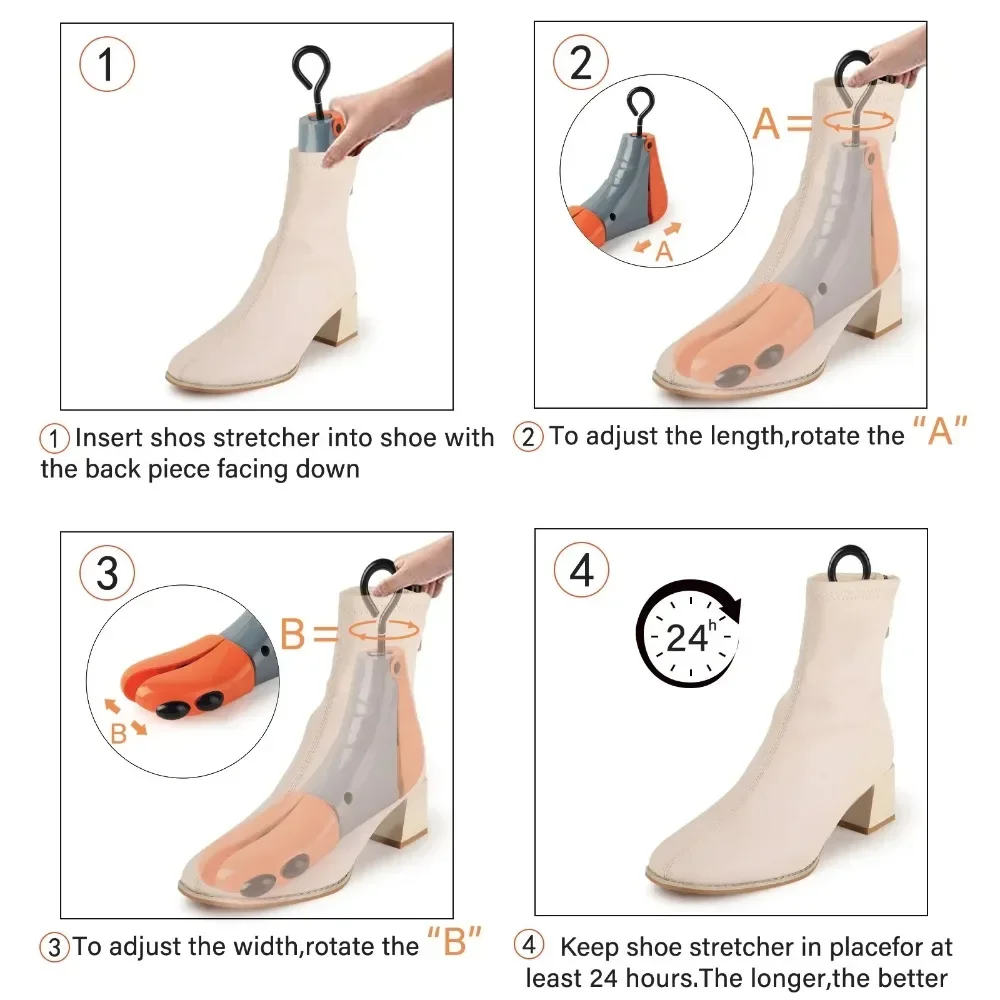 1/2Pcs Shoe Stretcher Shoe Trees Universal Unisex Women Men Adjustable Length Width high low top shoes Extender Keeper