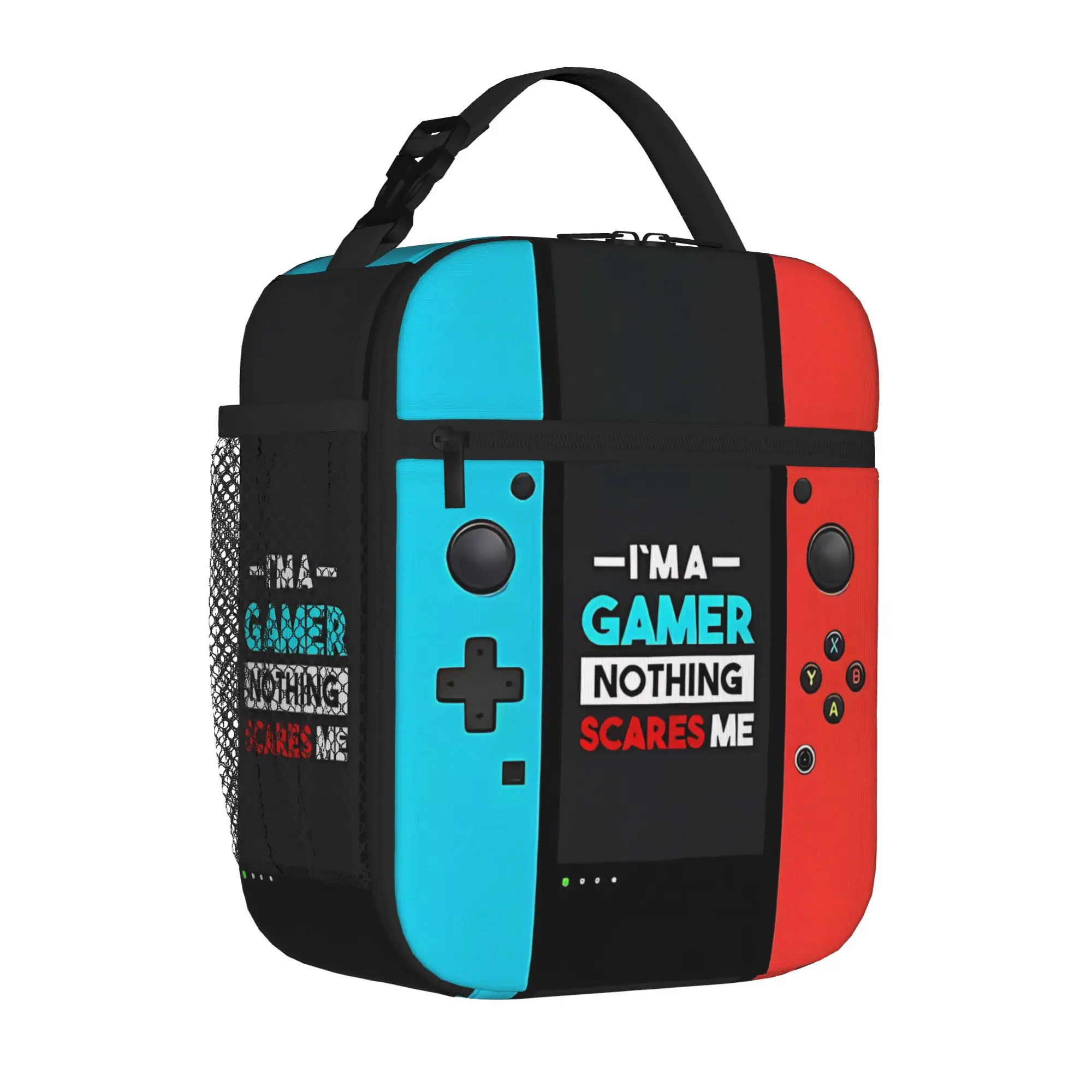 Insulated Lunch Tote Bag Games Console Handheld Gamer Trendy Controller Cooler Thermal Lunch Food Box Multifunction For School