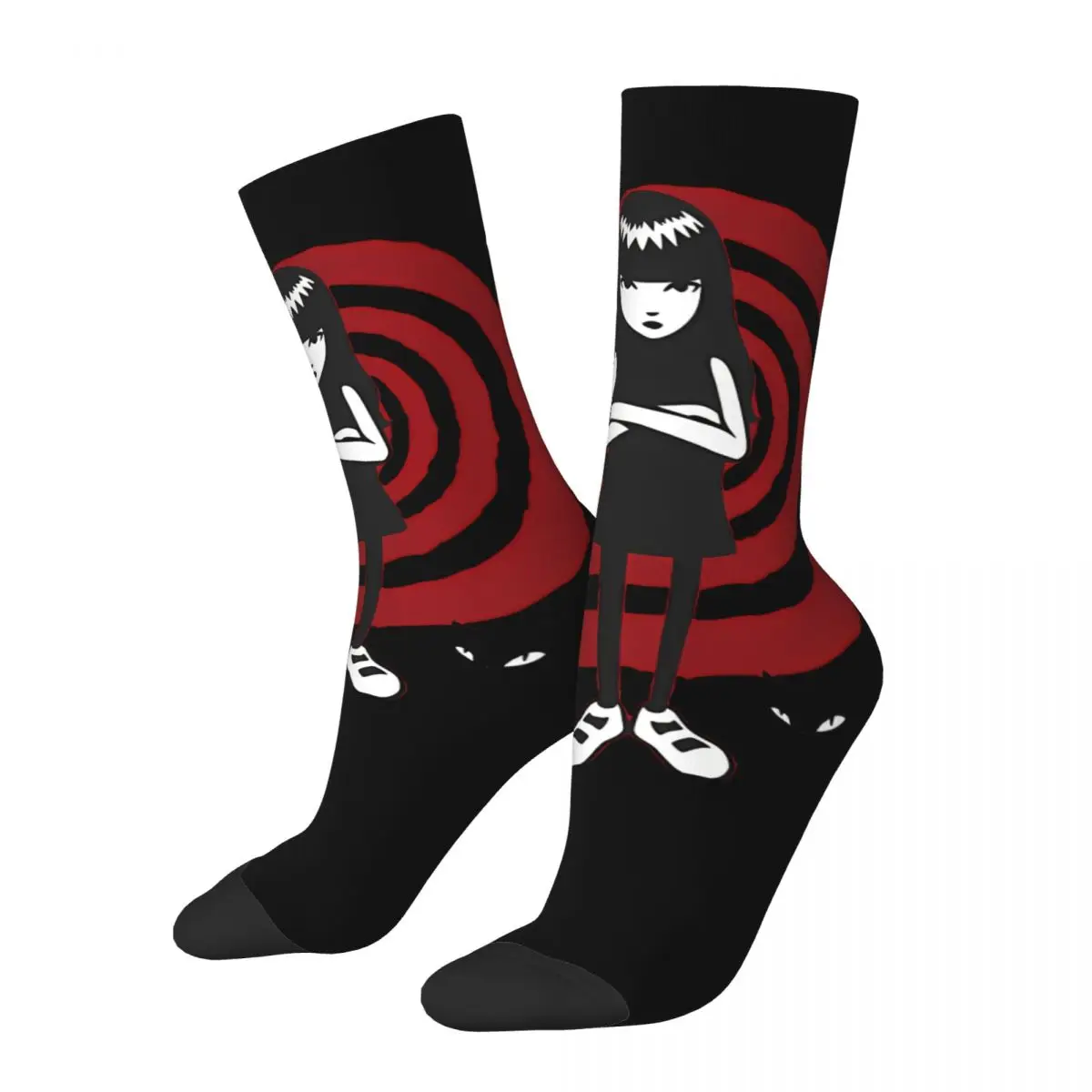 Hip Hop Retro Charming Crazy Men's compression Socks Unisex Emily The Strange Street Style Seamless Printed Funny Novelty Happy