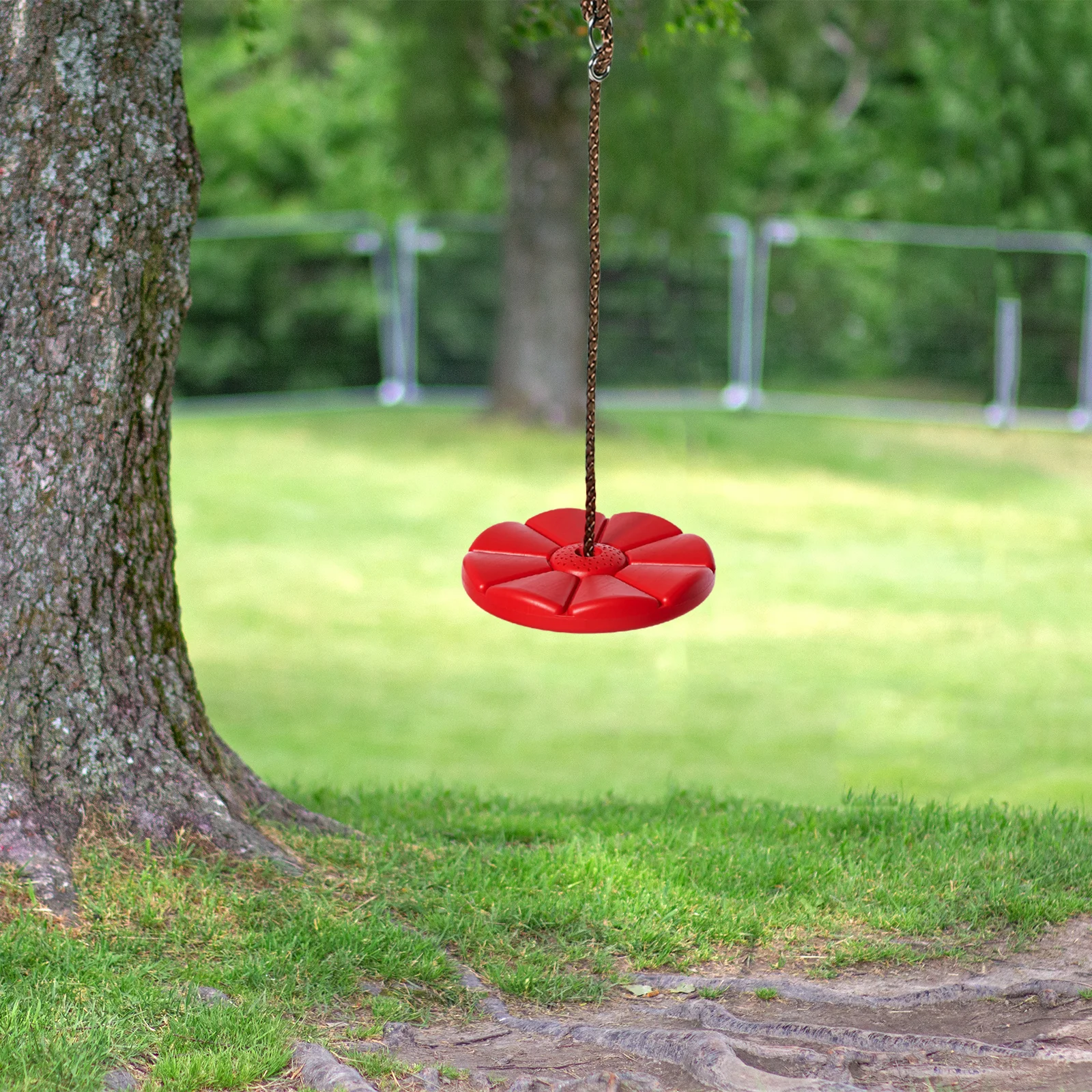 1 Set Kids Swing Chair Outdoor Thickened Petal Style Adjustable Height Lightweight Easy Install Backyard Garden Tree Hanging