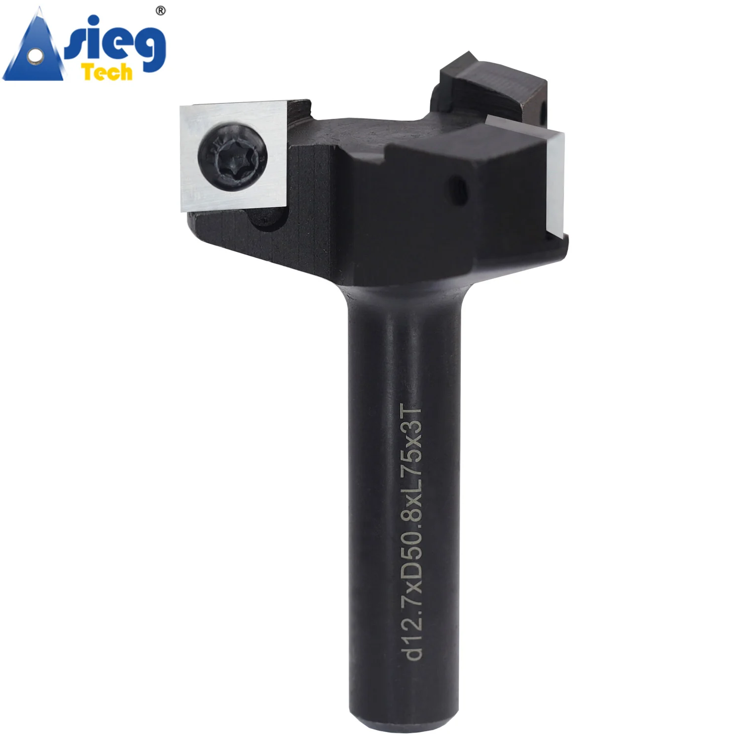 1/2inch Shank Router Bit 2inch Cut Diameter Slab Surfacing Wood Flattening Milling Cutter 3-Wing Planer Bit Replaceable Inserts