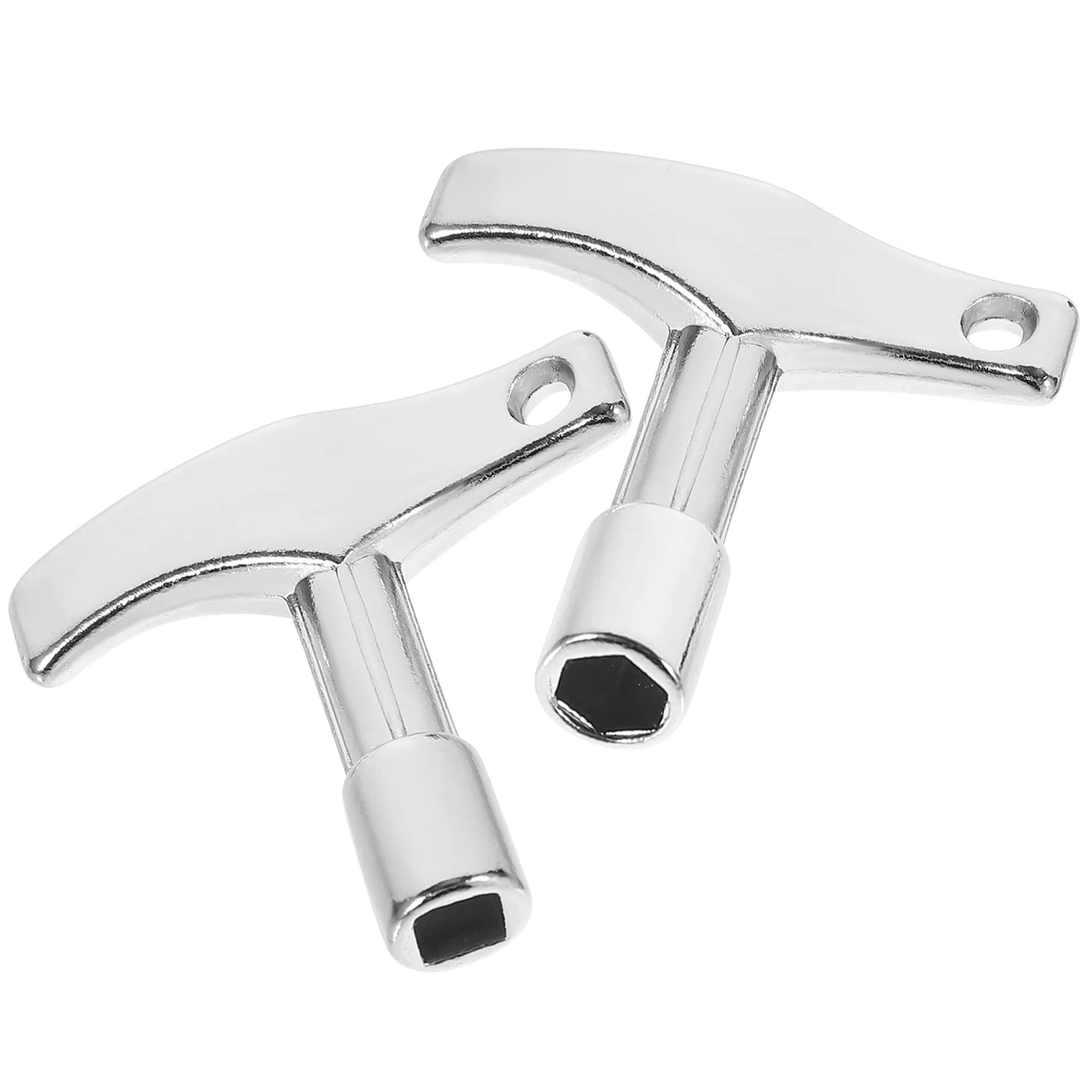 2 Pcs 6MM Hexagonal Square Zinc Alloy Drum Tuning Keys Metal Tool for Jazz Drums Adjustable Wrenches Drummer Accessories