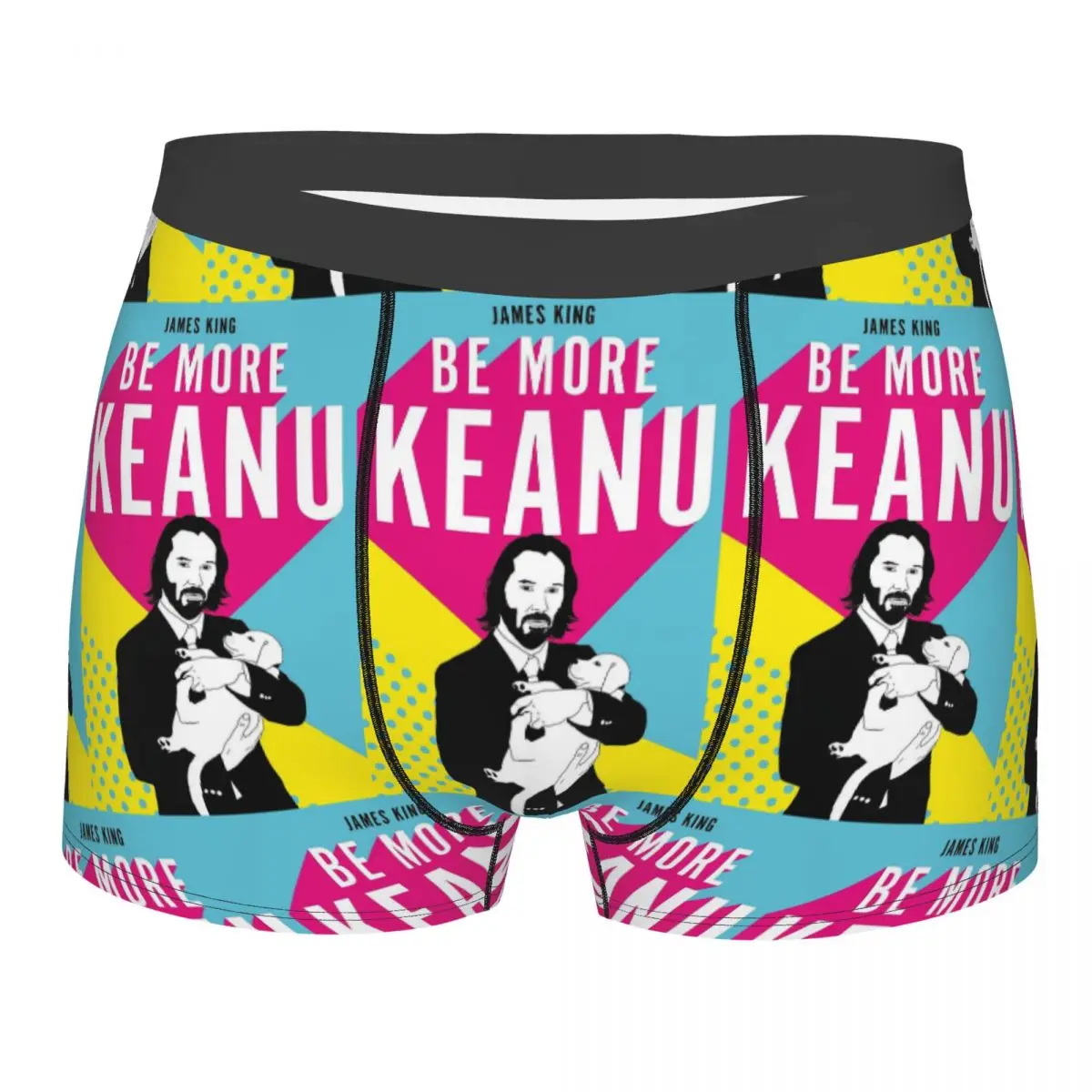 Keanu Reeves Herren Boxershorts hoch atmungsaktive Unterwäsche hochwertige 3D-Print Shorts Geburtstags geschenke