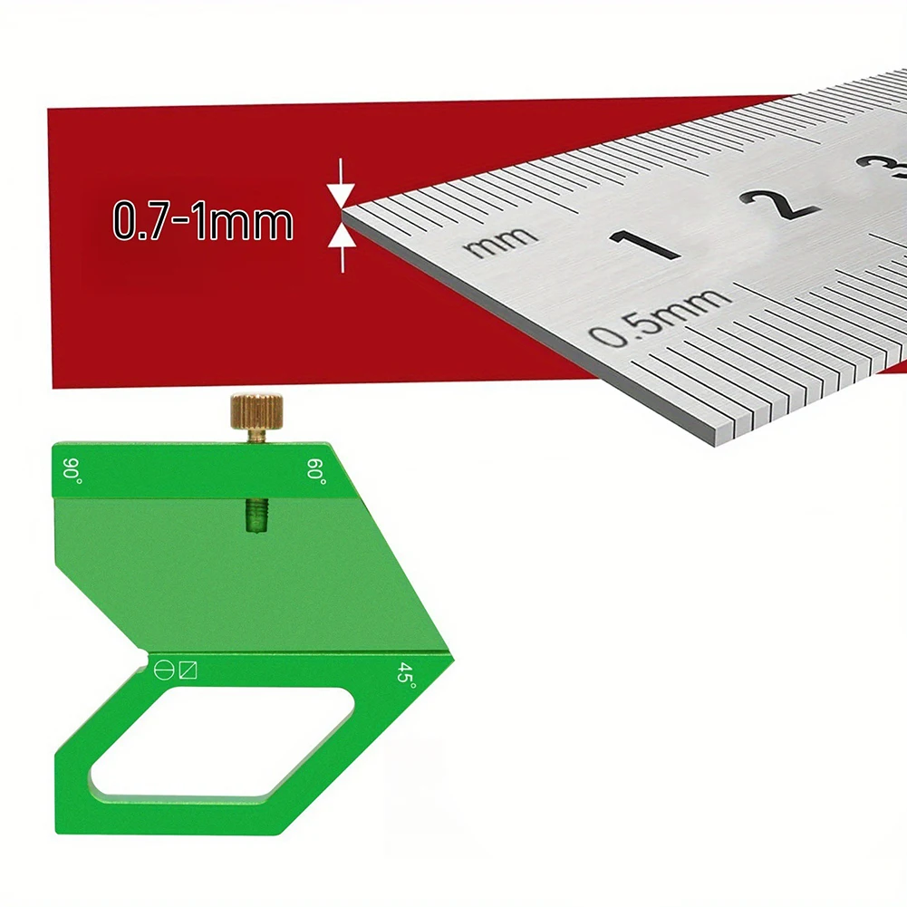 Center Finder Tool Positioning Block Resistance To Rust Versatile Angle Marking Aluminum Alloy Angle Gauge Measuring Tool