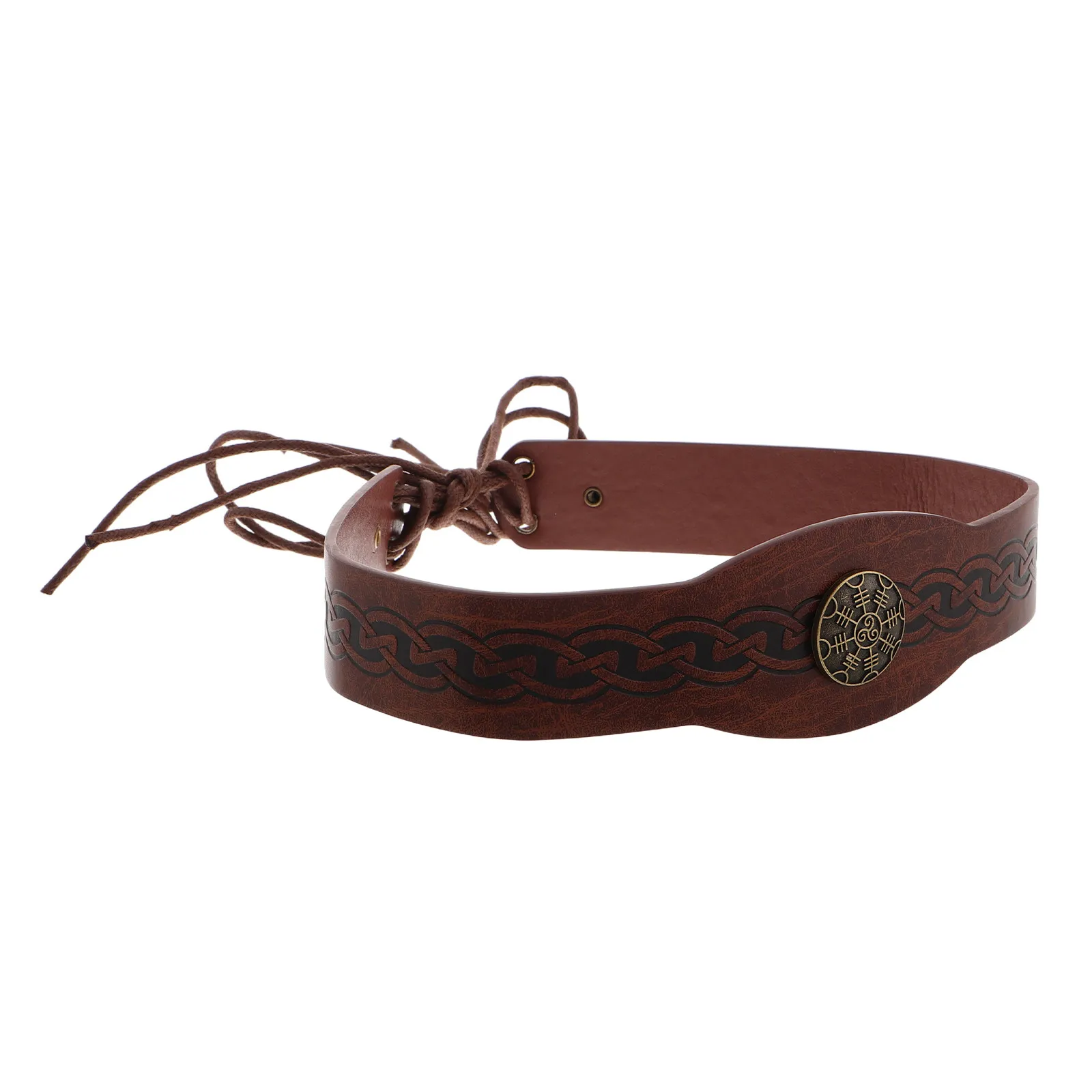 

Handmade Viking Headband PU Medieval Renaissance Hair Accessory for Cosplay Renaissance Costume Parties Historical Reenactment