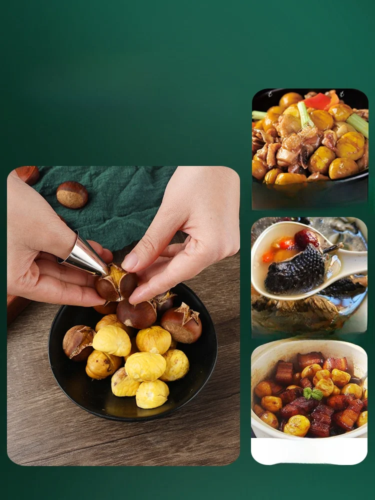 أداة لينا لفتح الكستناء، أداة احترافية لفتح وتقشير الكستناء الخام، أدوات مطبخ للطهي، كسارة مكسرات، مزيل القشور #5