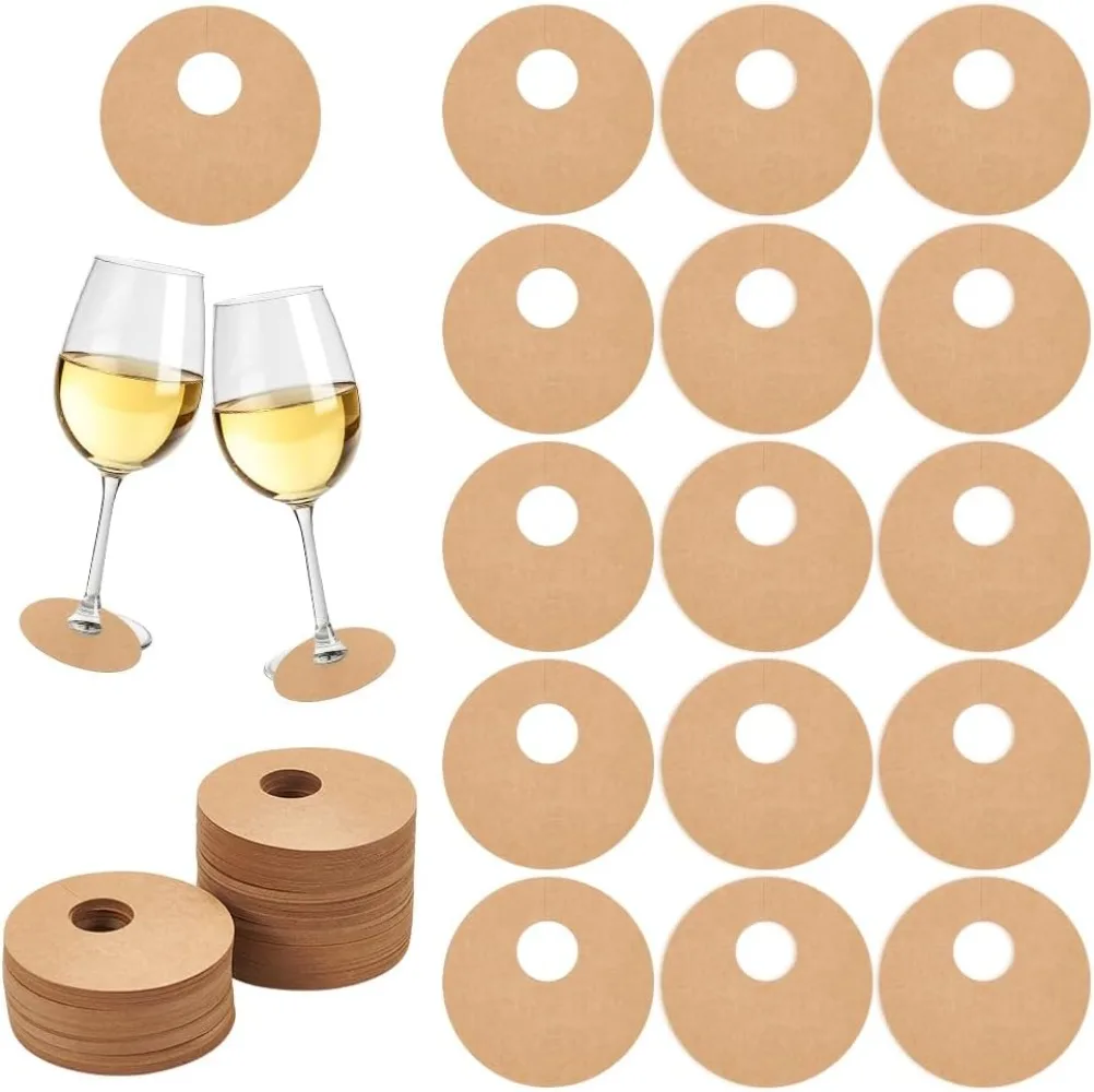 150 Pcs Paper Wine Glass Markers 2.8