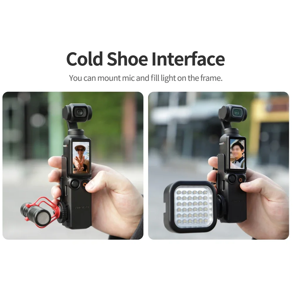 Sunnylife для DJI Osmo Pocket 3, портативный ремешок на руку, расширение холодной обуви, защитная рамка, удлинитель, ручка, чехол, аксессуары