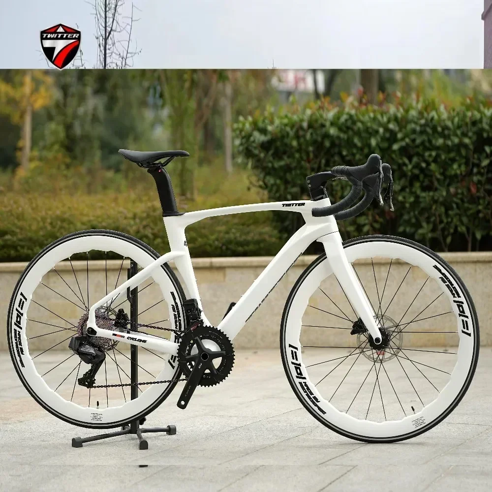 

TWITTER CYCLONE Lunfeng Wireless Electronic Variable Speed EDS-13S/24S/28S T800 Full Carbon Fiber Road Bike Hydraulic Disc Brake