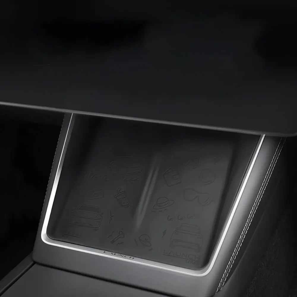 

Center Console Wireless Charger Mat for Tesla Model 3 Highland 2024-2026 Model Y 2025-2026 Phone Charge Area Silicone Mat Non Sl
