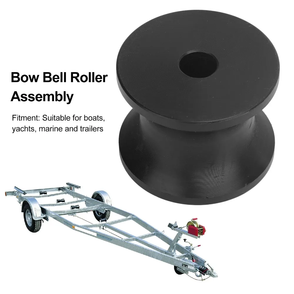 Boats Yachts Trailers Black Boat Trailer Roller 60*45mm 40*49mm Bow Roller Shock Proof 75*86mm Bell Roller Yacht Marine #3