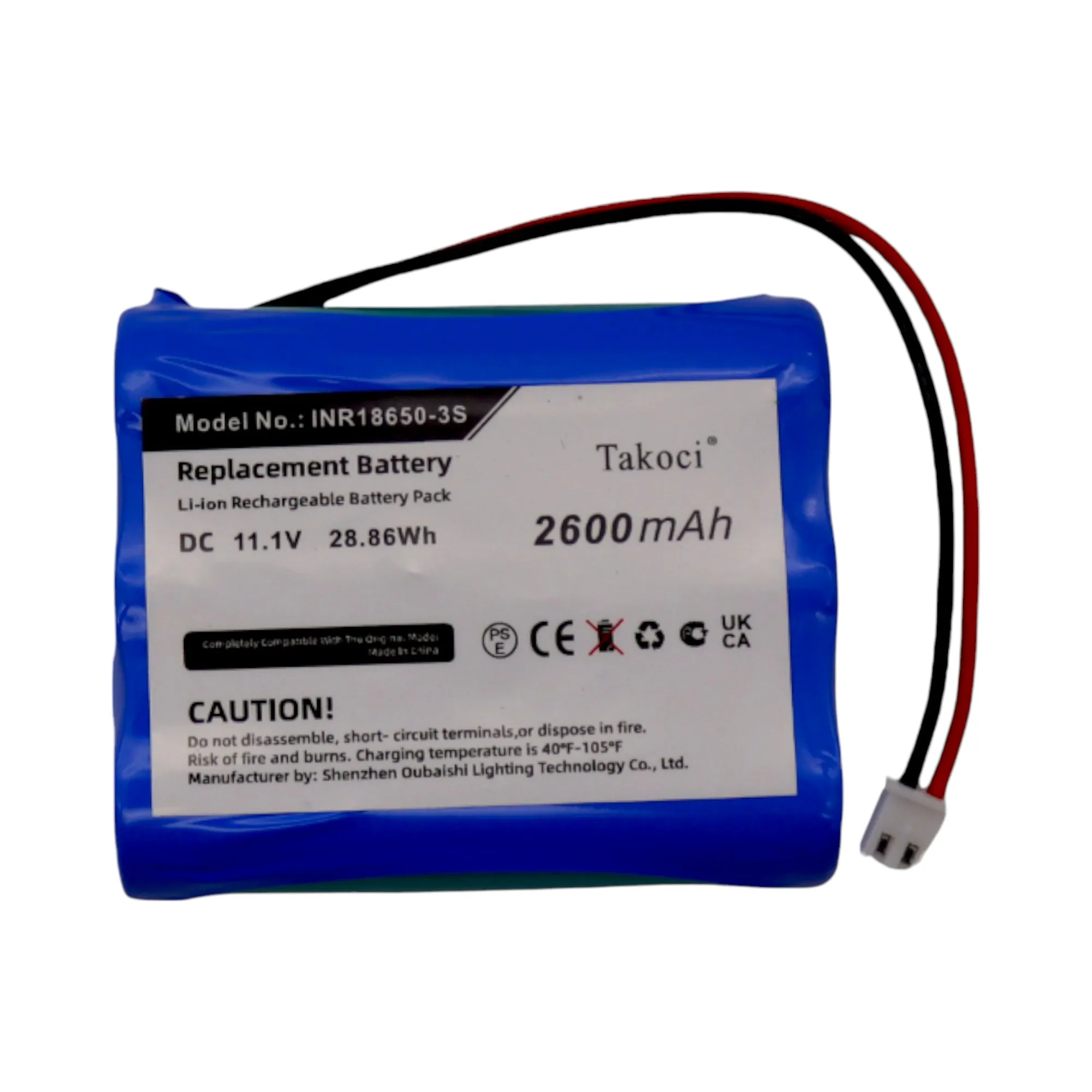 

Replacement Battery 2600mAh for Altec Lansing Super LifeJacket Jolt Rugged, IMW889, IMW889N, Super Lifejacket INR18650-3S